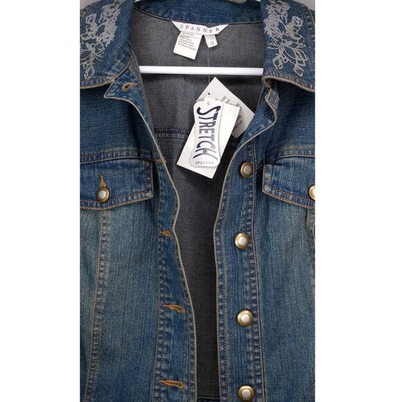 Spanner Painted Jean Jacket Women's Size 10 - NWT - Picture 5 of 6